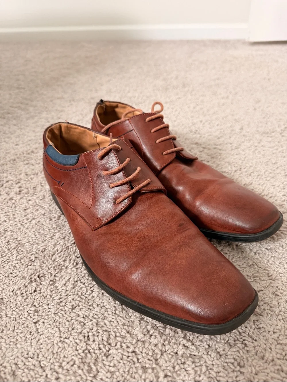 Men's Brown Leather Dress Shoes - Classic Lace-Up STEVE MADDEN